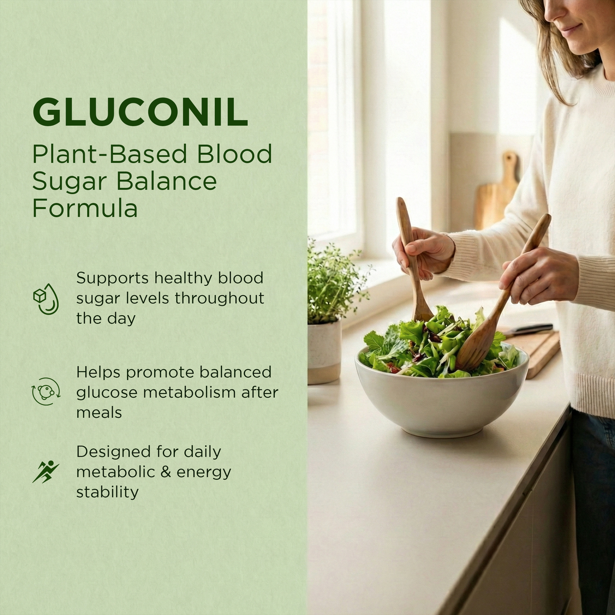 Nutri Apex Gluconil supports steady energy and reduces sugar cravings between meals