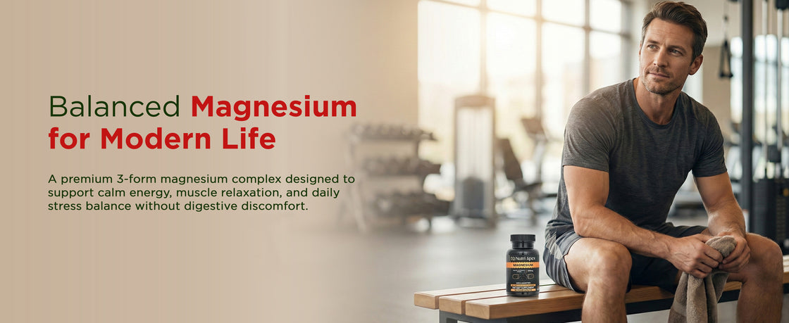 Nutri Apex Magnesium 3X Complex — premium triple-form magnesium supplement