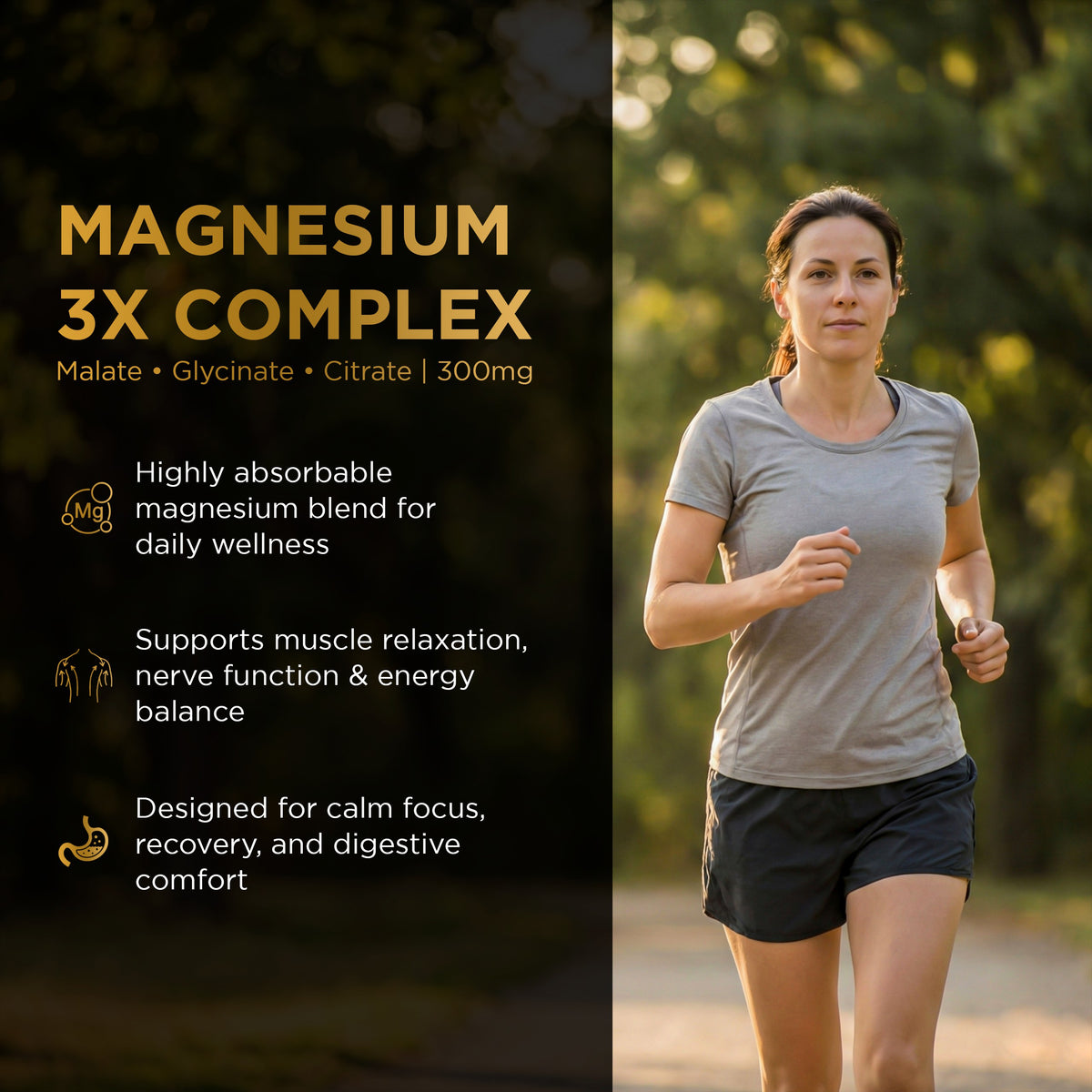 Nutri Apex Magnesium 3X Complex — supports sleep, muscle recovery, and stress relief