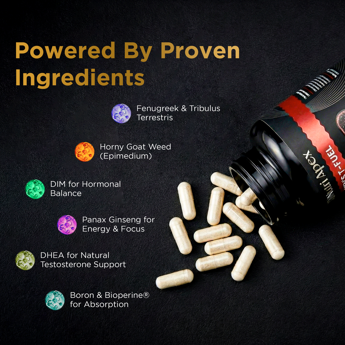 Nutri Apex T-Fuel — third-party tested, made in USA, vegetarian formula